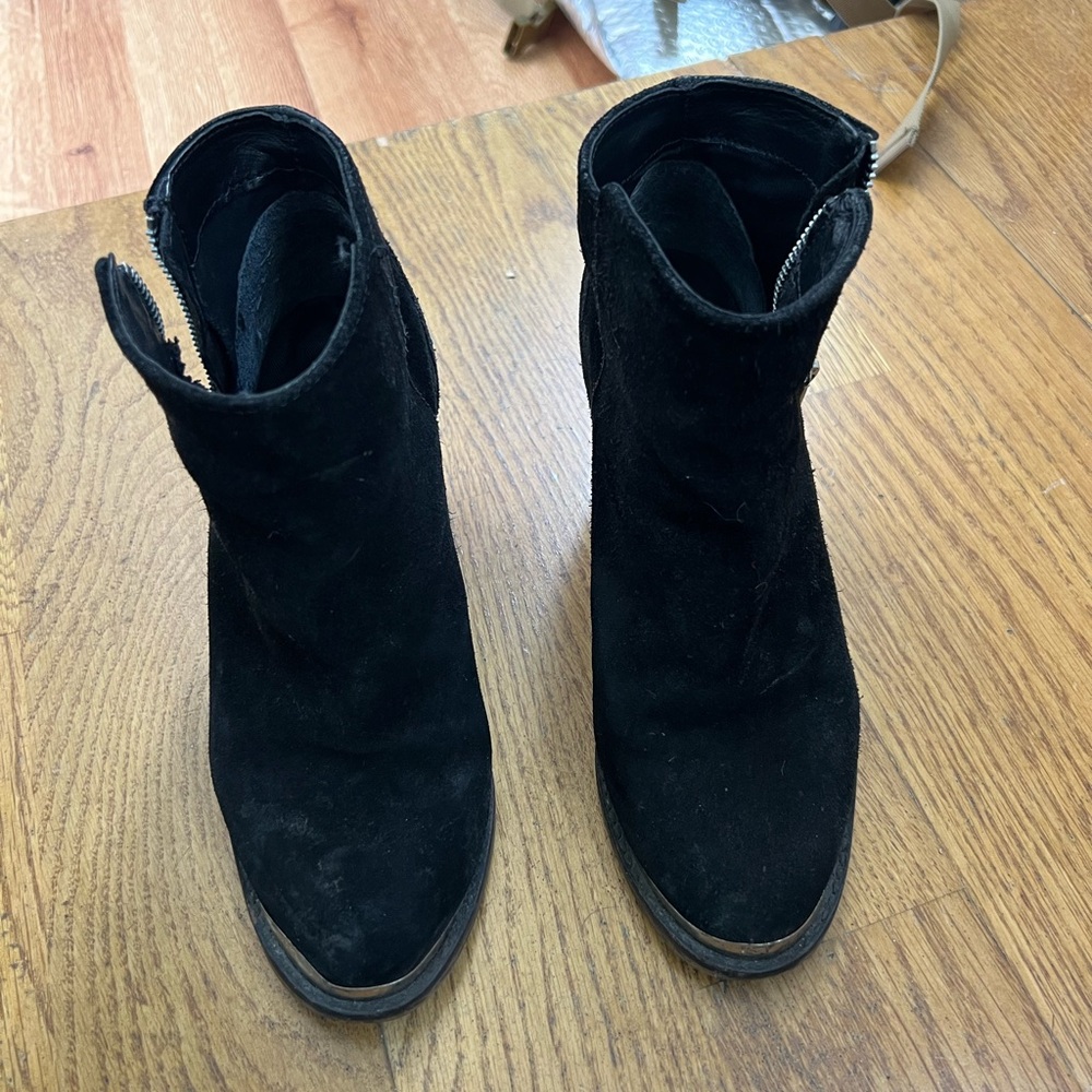 H&M Black Suede Ankle Boots